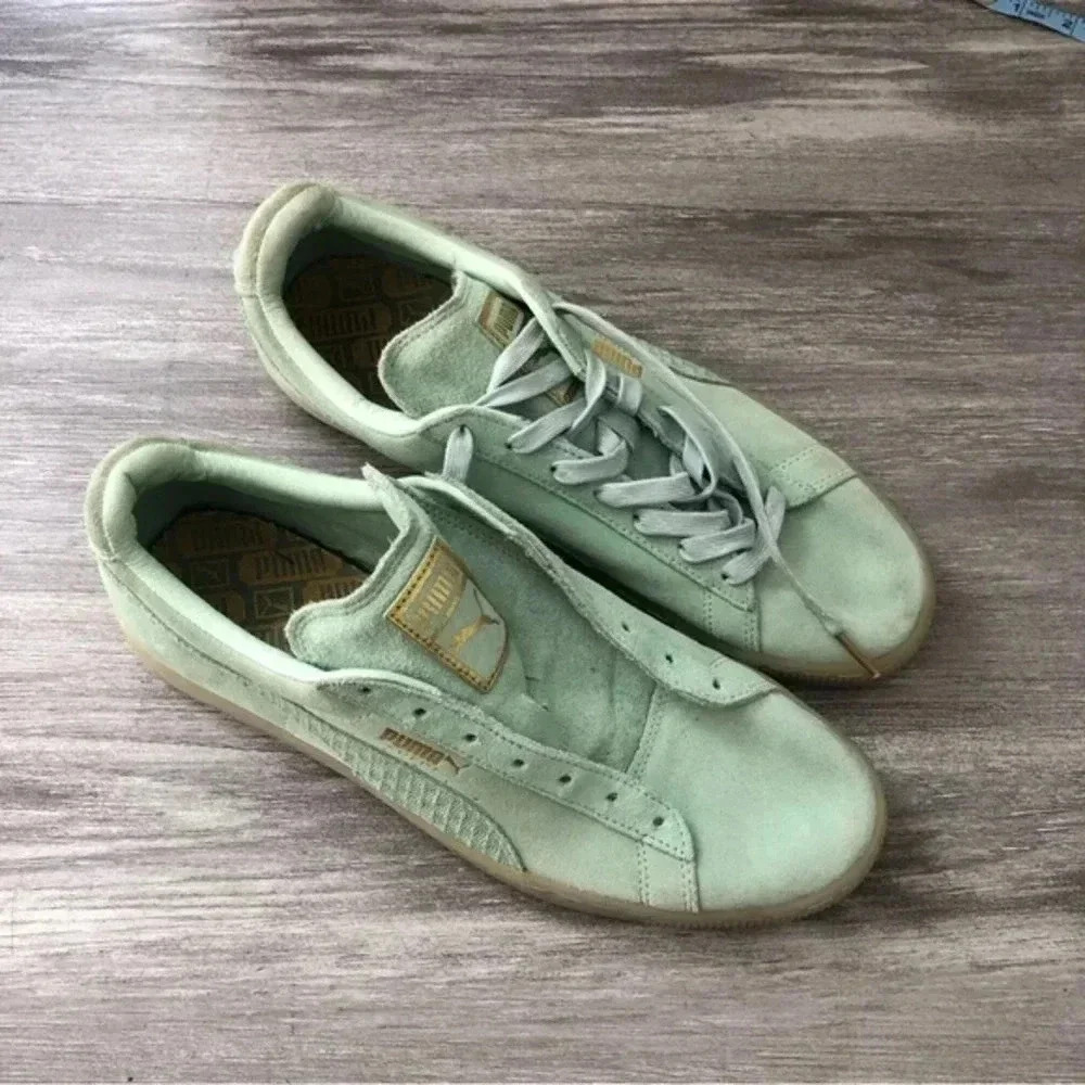 PUMA Suede Epic‎ Remix Gossamer Green Size 9.5 Unisex Missing One Shoe Lace